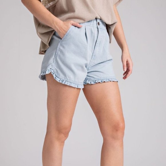 Easel Light Blue Jean Shorts - Picture 6 of 6